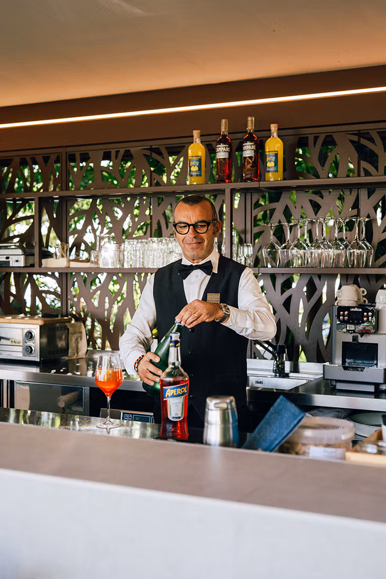 bar in spiaggia all'Hotel Monte Baldo e Villa Acquarone