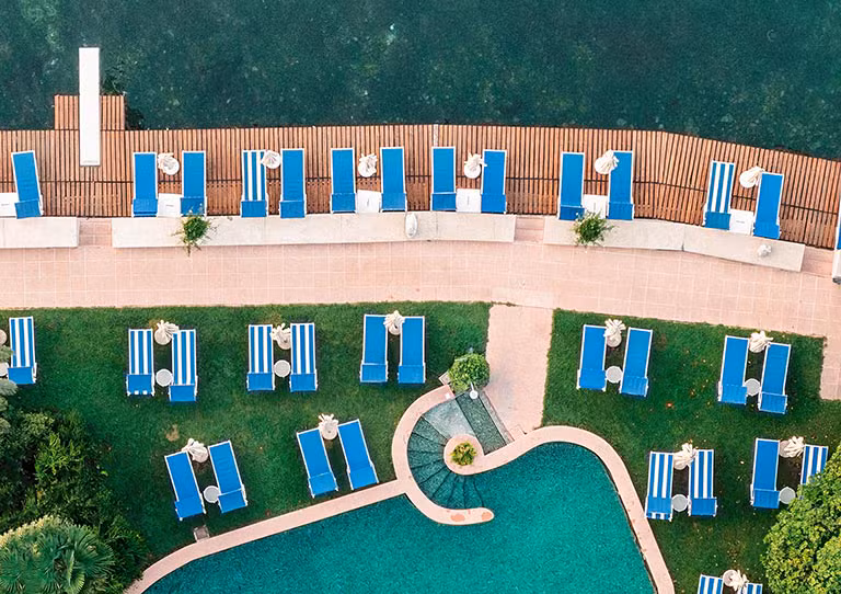 Il solarium dell'Hotel Monte Baldo e Villa Acquarone